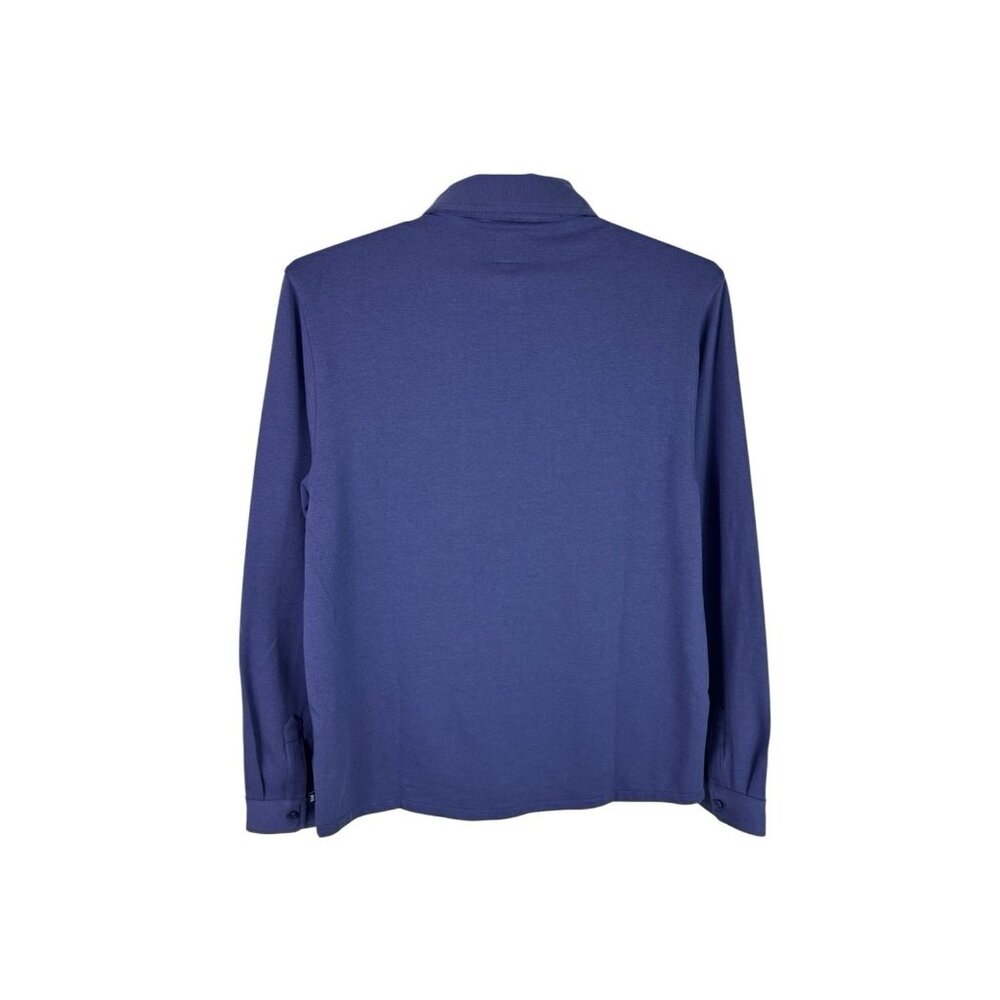 Gap Men's M Long Sleeve Knit Button Down Shirt Blue NWT - Picture 3 of 15